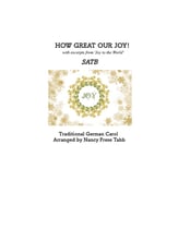 How Great our Joy with excerpts from 'Joy to the World' for SATB Choir SATB choral sheet music cover